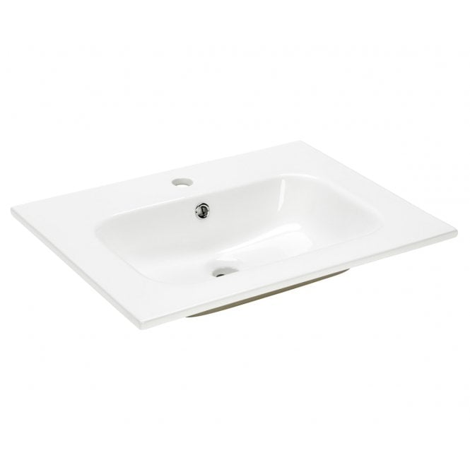 Plumb Warehouse Theta 1 Tap Hole Ceramic Washbasin for Vanity Unit