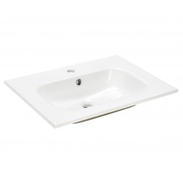 Theta 1 Tap Hole Ceramic Washbasin for Vanity Unit