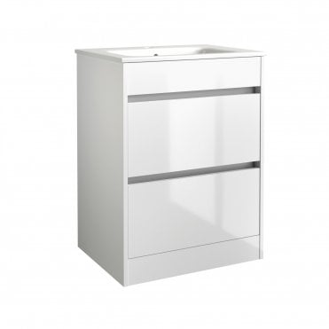 Theta 2 Drawer Floorstanding Vanity Unit (Choose Size and Finish)