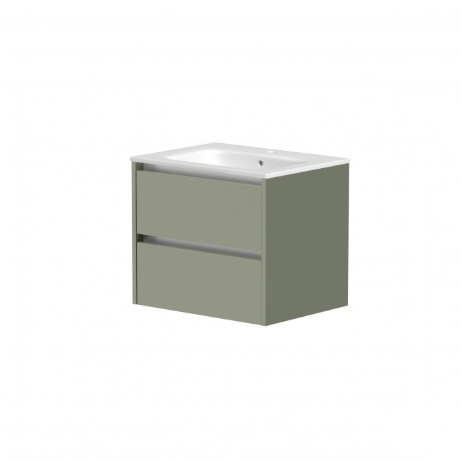 Plumb Warehouse Theta 2 Drawer Wall Mounted Vanity Unit (Choose Size and Finish)