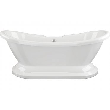 Tivole Freestanding 2 Tap Holes 1760x700x720mm Bath w/Base - White