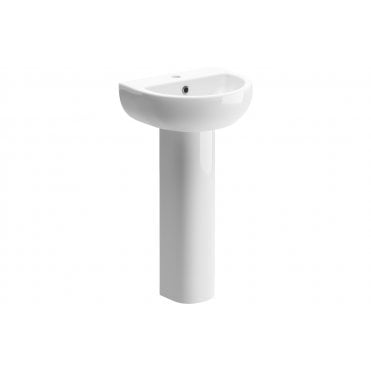 Toscana 450x400mm 1 Tap Hole Basin & Full Pedestal