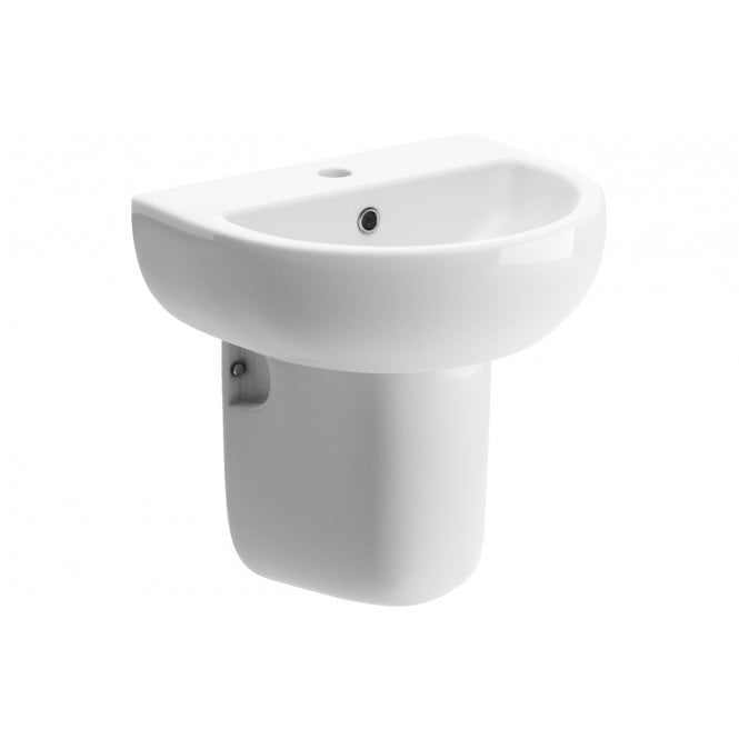 Plumb Warehouse Toscana 450x400mm 1 Tap Hole Basin & Semi Pedestal