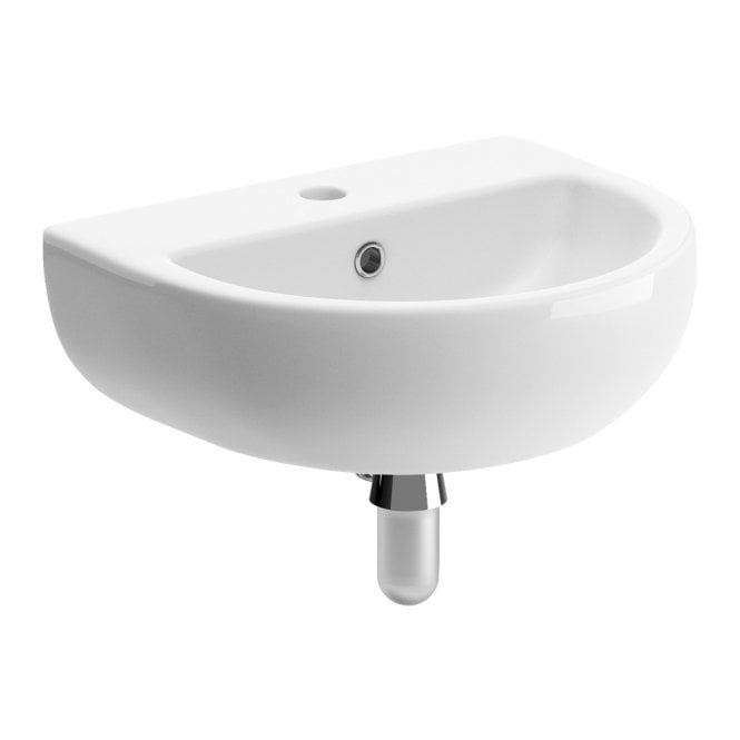 Plumb Warehouse Toscana 450x400mm 1 Tap Hole Cloakroom Basin & Bottle Trap