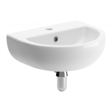 Toscana 450x400mm 1 Tap Hole Cloakroom Basin & Bottle Trap
