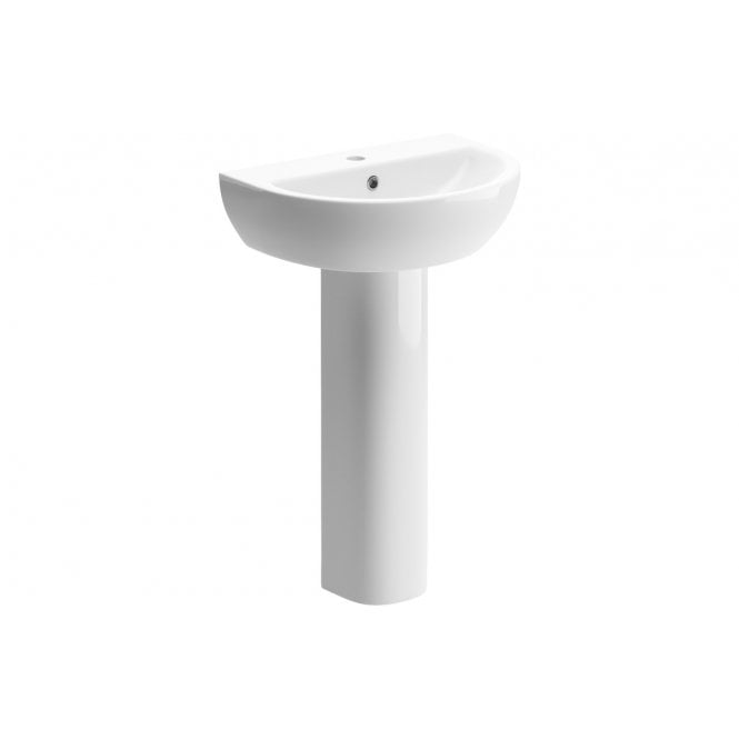 Plumb Warehouse Toscana 550x400mm 1 Tap Hole Basin & Full Pedestal