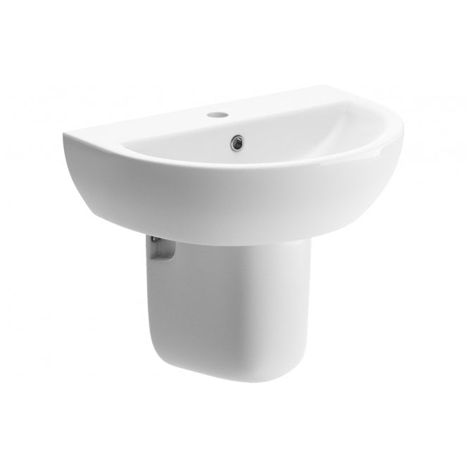 Plumb Warehouse Toscana 550x400mm 1 Tap Hole Basin & Semi Pedestal