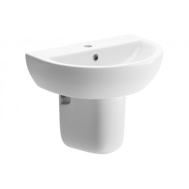 Toscana 550x400mm 1 Tap Hole Basin & Semi Pedestal