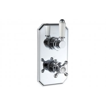 Traditional Lever Thermostatic Shower Valve - Single Outlet
