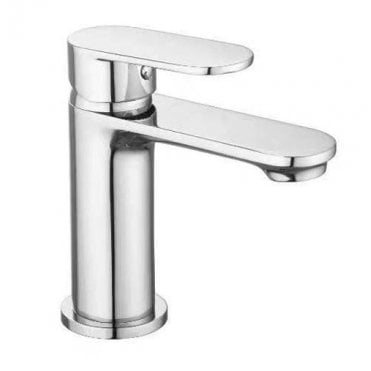Plumb Warehouse True Mini Monobloc Basin Mixer Tap With Sprung Plug Waste - Chrome