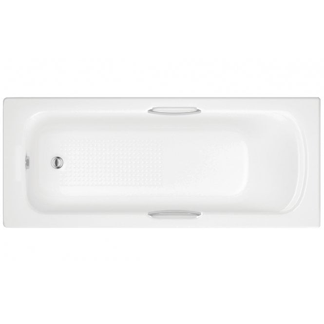 Plumb Warehouse Tuscano Single End Twin Grip Textured Base 8mm 1700x700 2 Tap Holes Bath
