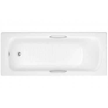 Tuscano Single End Twin Grip Textured Base 8mm 1700x700 2 Tap Holes Bath