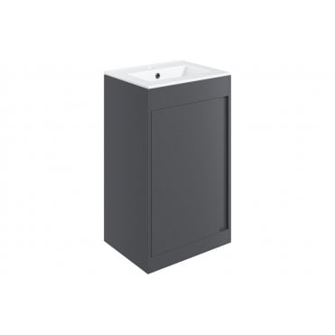 Ubino 510mm Floor Standing Unit Inc. Basin - Matt Graphite Grey