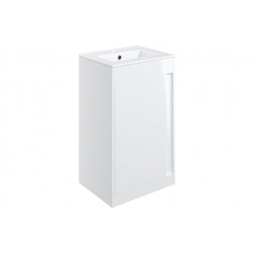 Ubino 510mm Floor Standing Unit Inc. Basin - White Gloss