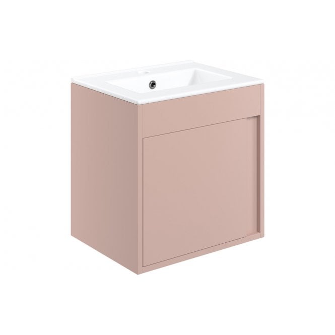 Plumb Warehouse Ubino 510mm Wall Hung Unit Inc. Basin - Matt Antique Rose