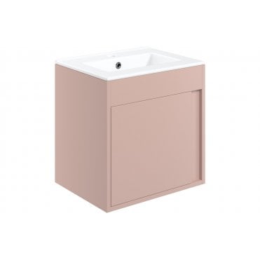Ubino 510mm Wall Hung Unit Inc. Basin - Matt Antique Rose