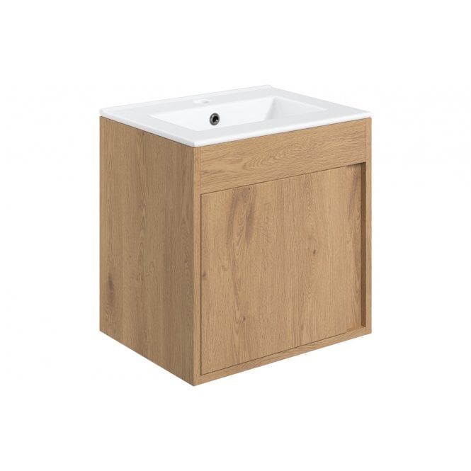 Plumb Warehouse Ubino 510mm Wall Hung Unit Inc. Basin - Seville Oak
