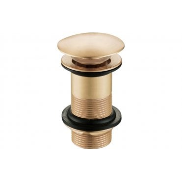 Unslotted Mushroom Basin Waste (1 1/4") - Brushed Bronze