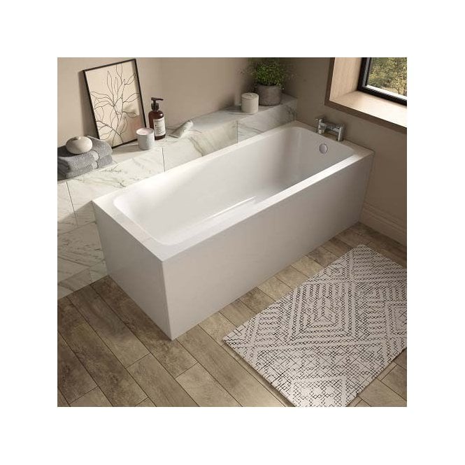 Plumb Warehouse  Vale Single Ended Bath - White