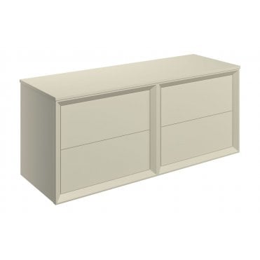 Venetti 1200mm Wall Hung 4 Drawer Basin Unit Run & Top (Select Finish)