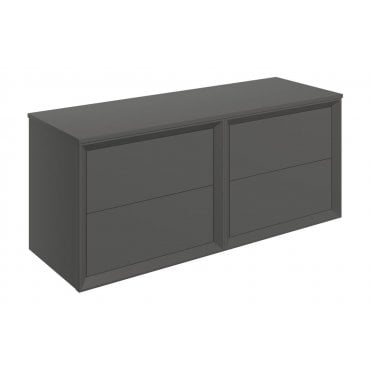Venetti 1200mm Wall Hung 4 Drawer Basin Unit Run & Top (Select Finish)