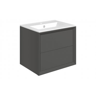 Venetti Wall Hung 2 Drawer Basin Unit & Basin (Select size and finish)