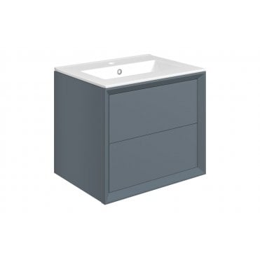 Venetti Wall Hung 2 Drawer Basin Unit & Basin (Select size and finish)