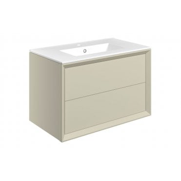 Venetti Wall Hung 2 Drawer Basin Unit & Basin (Select size and finish)