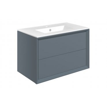 Venetti Wall Hung 2 Drawer Basin Unit & Basin (Select size and finish)