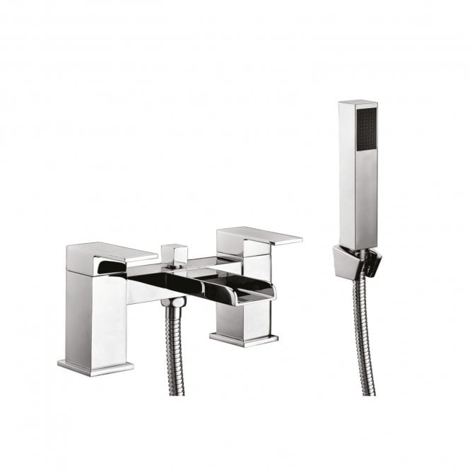Plumb Warehouse Victoria Chrome Bath Shower Mixer Tap With Shower Kit And Wall Bracket