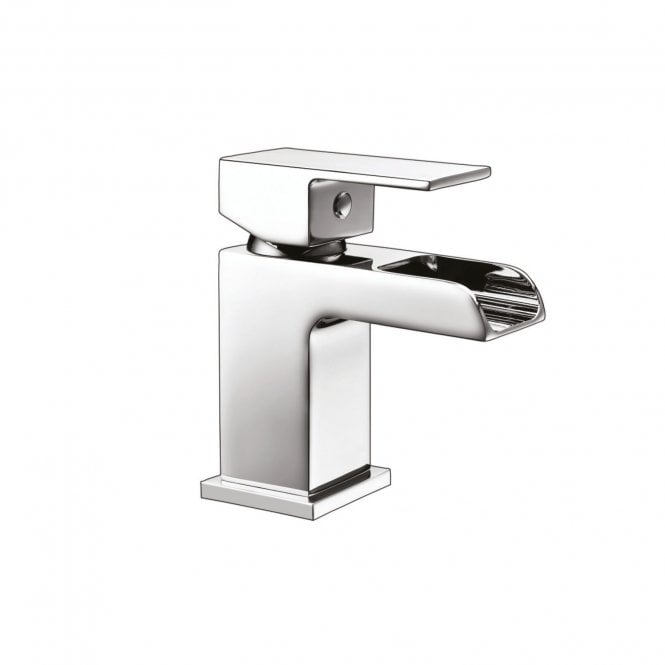 Plumb Warehouse Victoria Chrome Mini Mono Basin Mixer Tap With Push Waste