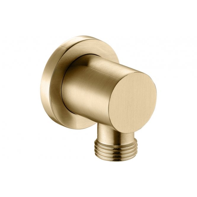 Plumb Warehouse Wall Outlet Elbow - Brushed Brass
