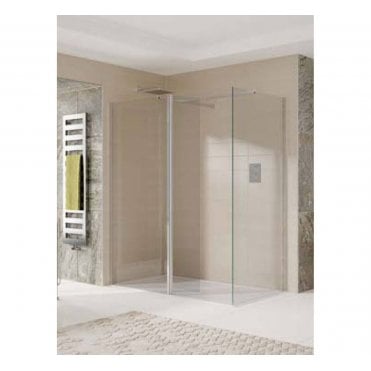 Plumb Warehouse Wetrooms Hinged Return Panel 300mm - Chrome THVWB030C
