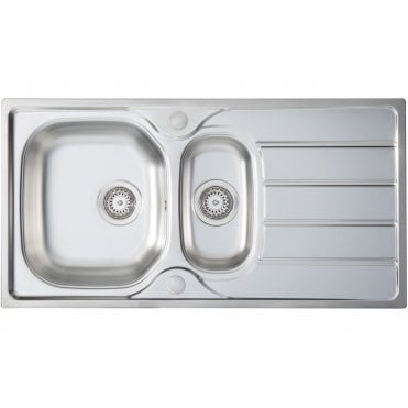 Prima 1.5 Bowl 965x500mm Inset Sink - St/Steel