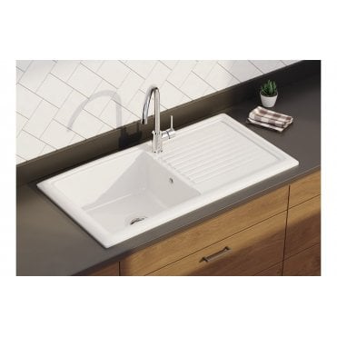 Prima 1 Bowl Reversible Ceramic Sink