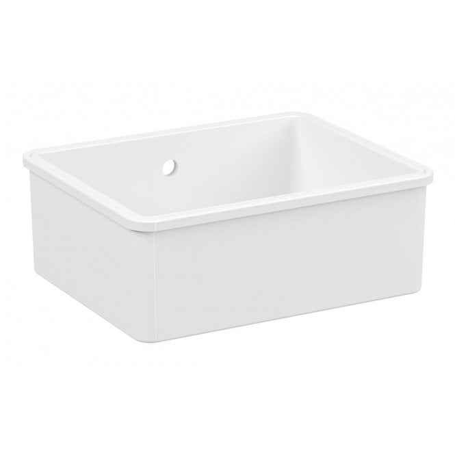 Prima  1 Bowl Undermount Ceramic Sink (Inc. Waste) - White
