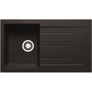 Prima+ Compact Granite 1 Bowl & Drainer Inset Sink- Available in 4 Finishes