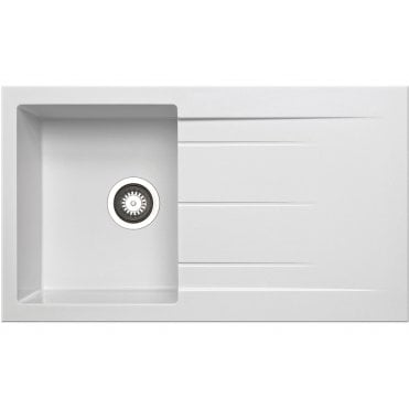 Prima+ Compact Granite 1 Bowl & Drainer Inset Sink- Available in 4 Finishes