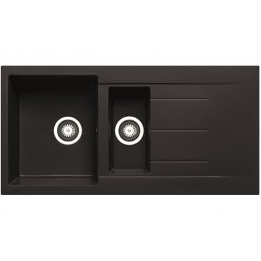 Prima+ Granite 1.5 Bowl and Drainer Inset Sink - Available in 4 Finishes