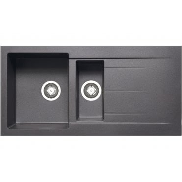 Prima+ Granite 1.5 Bowl and Drainer Inset Sink - Available in 4 Finishes