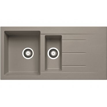 Prima+ Granite 1.5 Bowl and Drainer Inset Sink - Available in 4 Finishes