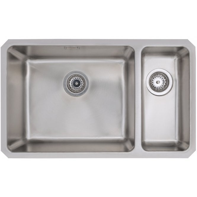 Prima  Large 1.5 Bowl R25 LH Undermount Sink - St/Steel