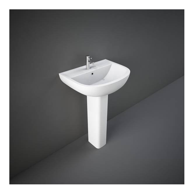 RAK Ceramics RAK-Ceramics Compact 55cm Basin No Overflow (Choose 1 or 2 tap holes)