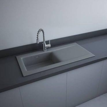 RAK-Ceramics Dream 2 Slim Single Bowl Kitchen Sink 101cm (Choose Finish)