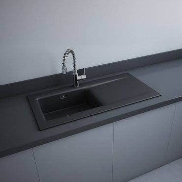 RAK-Ceramics Dream 2 Slim Single Bowl Kitchen Sink 101cm (Choose Finish)