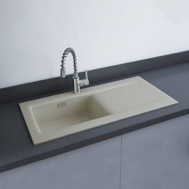 RAK-Ceramics Dream 2 Slim Single Bowl Kitchen Sink 101cm (Choose Finish)