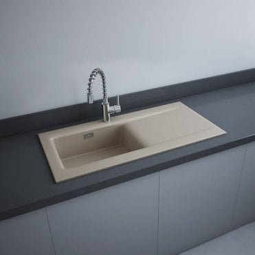 RAK-Ceramics Dream 2 Slim Single Bowl Kitchen Sink 101cm (Choose Finish)