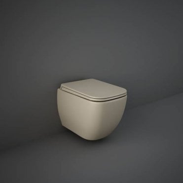 RAK-Ceramics Feeling Rimless Wall Hung Pan, Matt (Choose Finish)