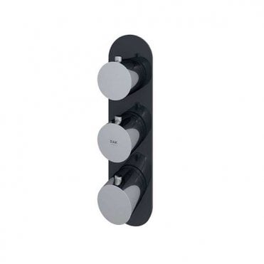 RAK-Ceramics Feeling Round Dual Outlet Thermostatic Concealed Shower Valve (Choose Finish)