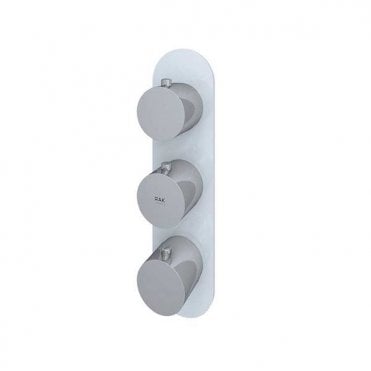 RAK-Ceramics Feeling Round Dual Outlet Thermostatic Concealed Shower Valve (Choose Finish)